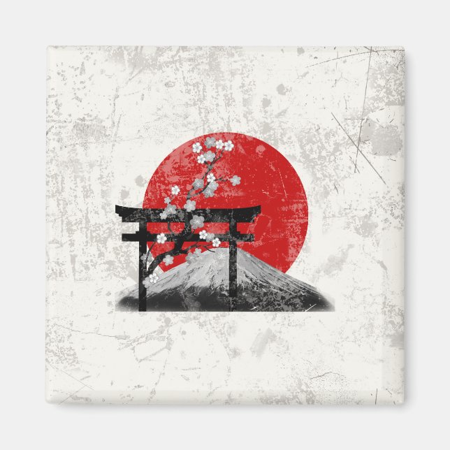 Flag and Symbols of Japan ID153 Magnet (Front)
