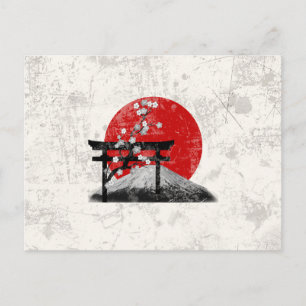 Flag and Symbols of Japan ID153 Postcard