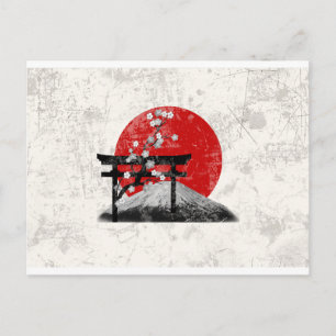 Flag and Symbols of Japan ID153 Postcard