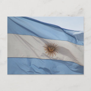 flag argentina postcard