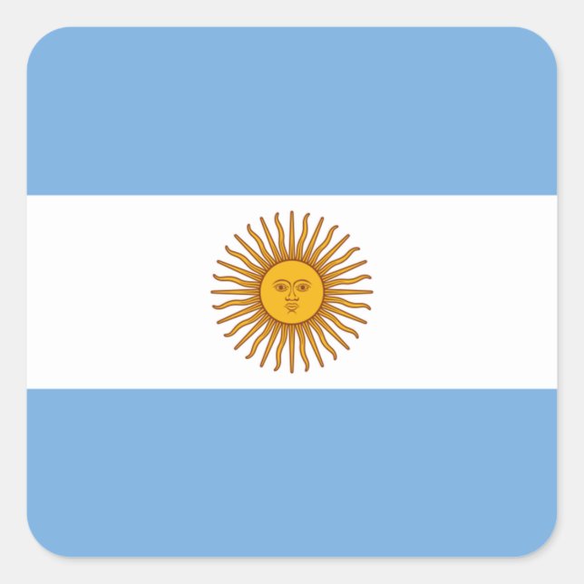 Flag: Argentina Square Sticker (Front)