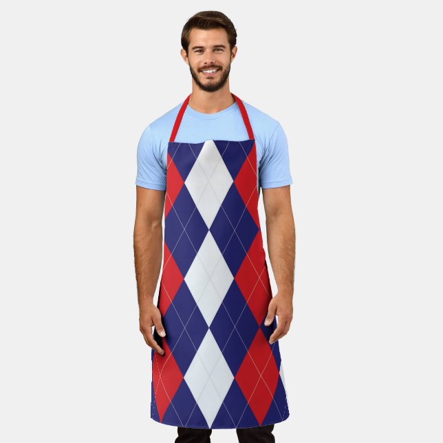 Flag Argyle Apron (Worn)