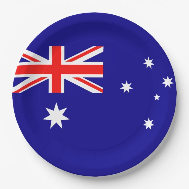 Flag Australia Paper Plate (Front)
