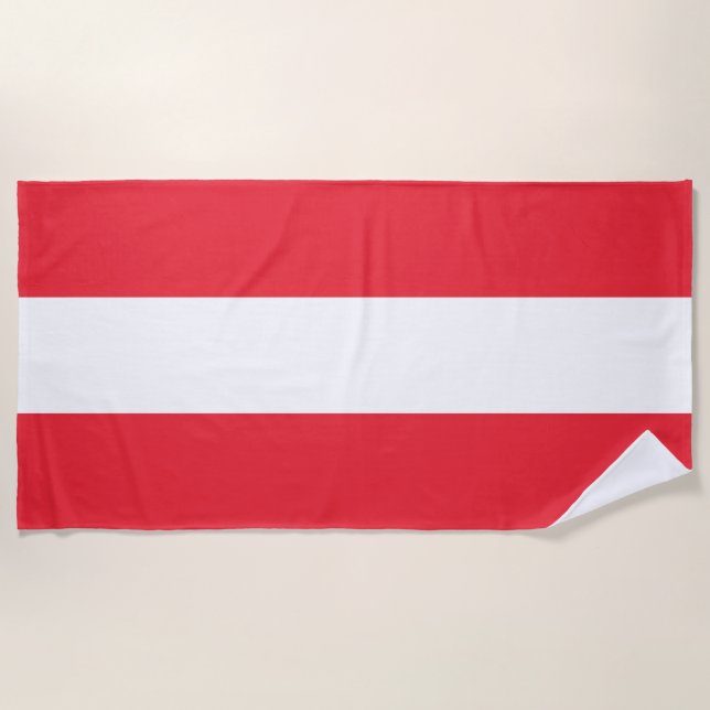 Flag Austria Beach Towel (Front)