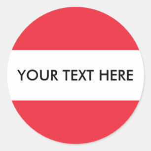 Flag Austria Classic Round Sticker