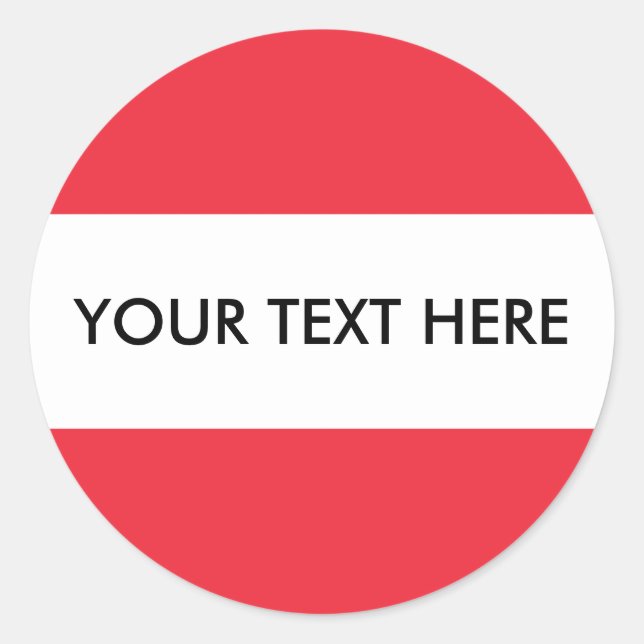 Flag Austria Classic Round Sticker (Front)