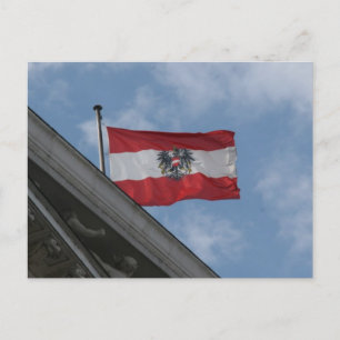 flag austria fly postcard