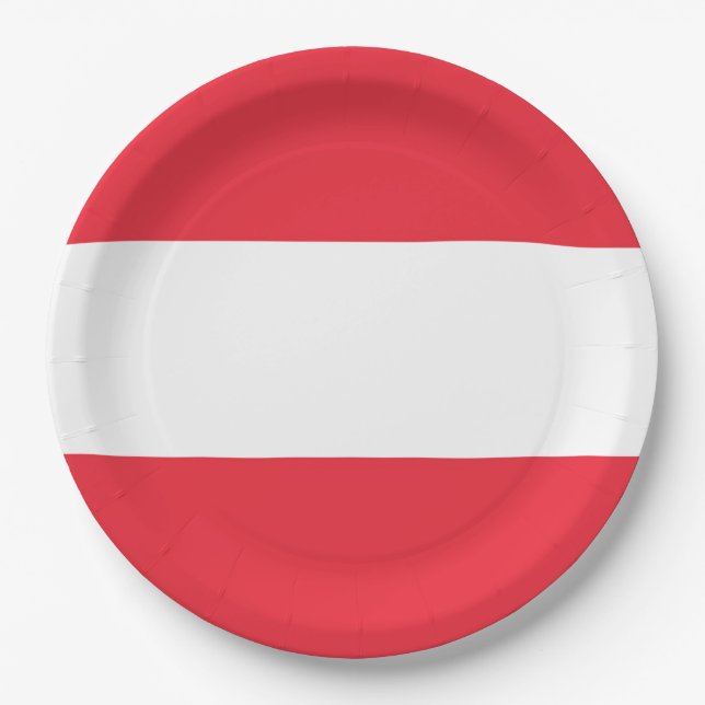 Flag Austria Paper Plate (Front)