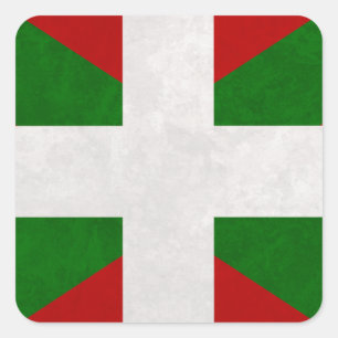 Flag Basque Country Euskadi Square Sticker