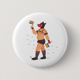 FLAG-BEAR-ERS  Puppy 6 Cm Round Badge