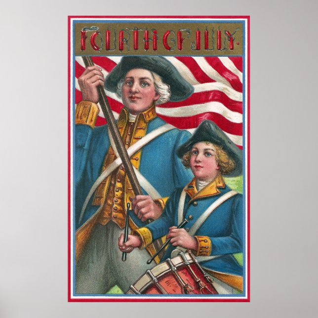 Flag Bearer and Drummer Boy Poster (Front)