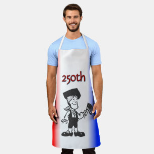 Flag Bearing Colonial Man 250th Apron