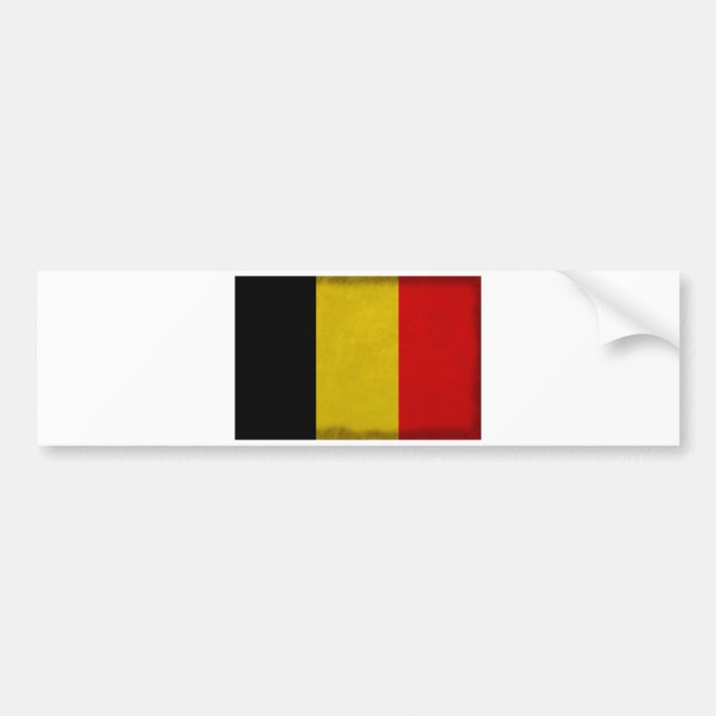 Flag Belgium Belgian Bumper Sticker (Front)