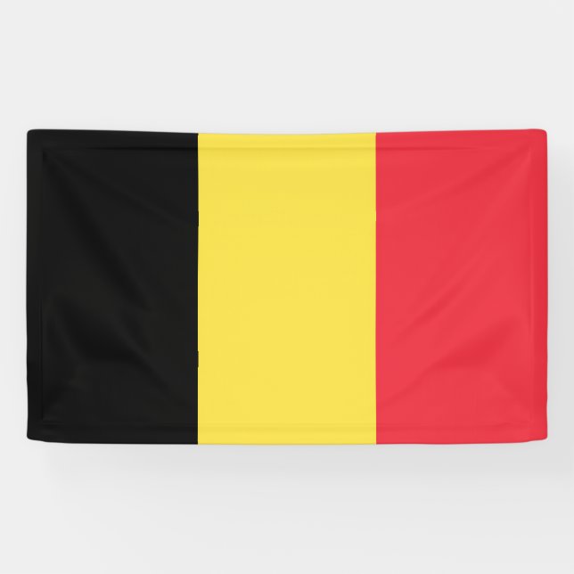 Flag Belgium Tricolor Banner (Horizontal)
