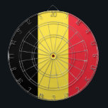Flag Belgium Tricolor Dartboard<br><div class="desc">Flag of Belgium tricolor: "The union makes strength" ("Eendracht maakt macht" in Dutch and "Einigkeit macht stark" in German).</div>