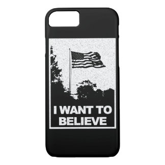 Flag Believe Silhouette - I Want To Believe iPhone 8/7 Case