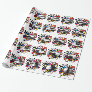 Flag Brittany Breizh Breton graffiti graff Wrapping Paper