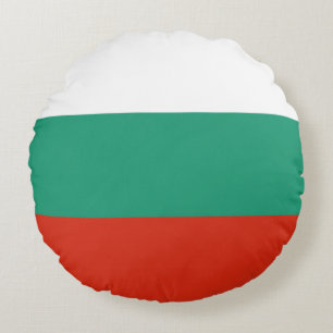 Flag Bulgaria tricolor Round Cushion