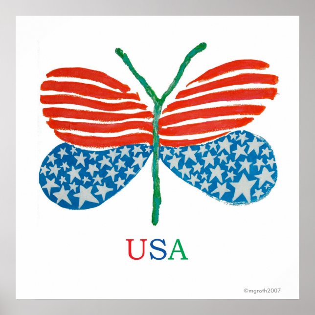 Flag butterfly poster (Front)