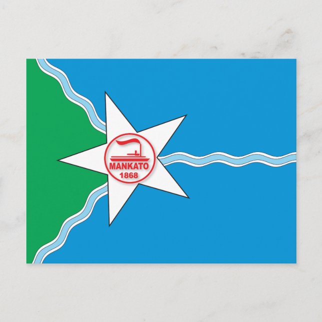 Flag City of Mankato Postcard (Front)