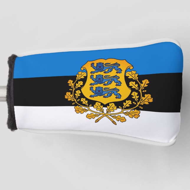 Flag/ coat of arms of Estonia Golf Head Cover (Front)