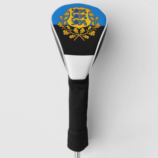 Flag/ coat of arms of Estonia Golf Head Cover (Front)