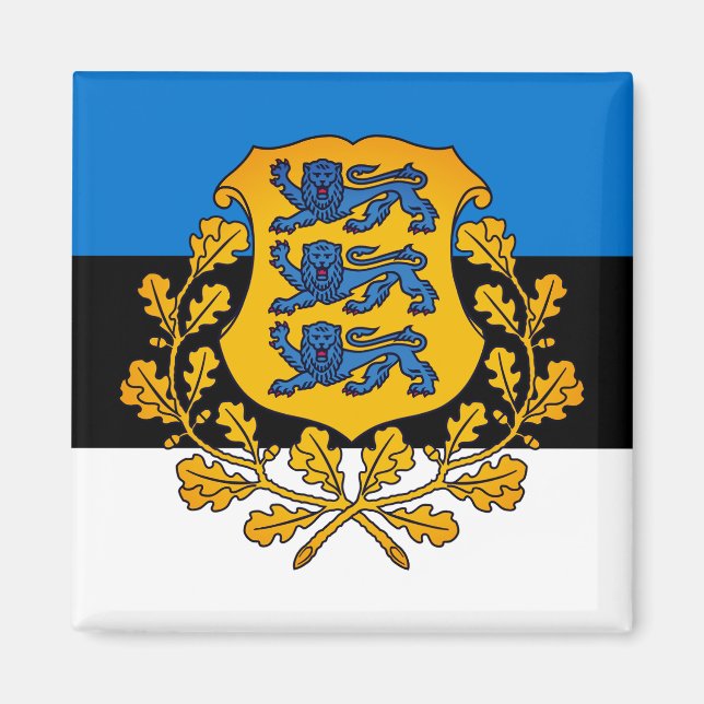 Flag/ coat of arms of Estonia Magnet (Front)