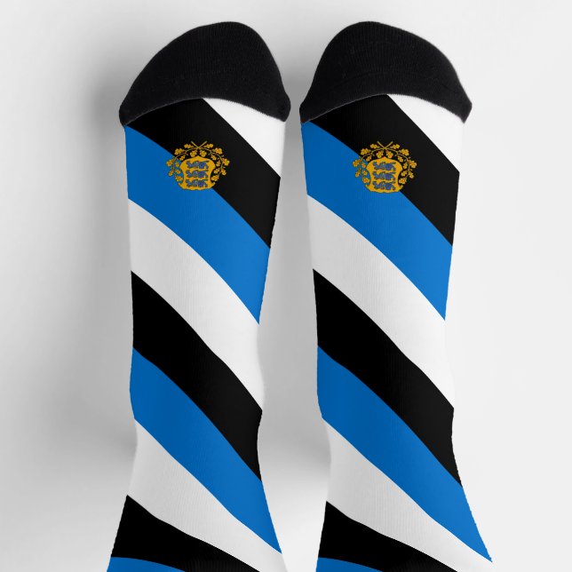 Flag/ coat of arms of Estonia Socks (Top)