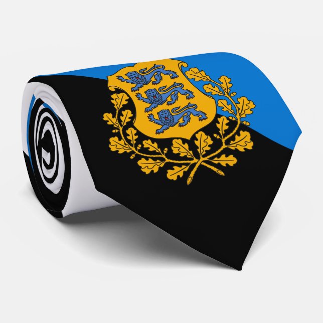 Flag/ coat of arms of Estonia Tie (Rolled)