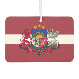Flag/ coat of arms of Latvia Car Air Freshener