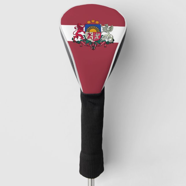 Flag/ coat of arms of Latvia Golf Head Cover (Front)