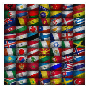 Flag collection photo print