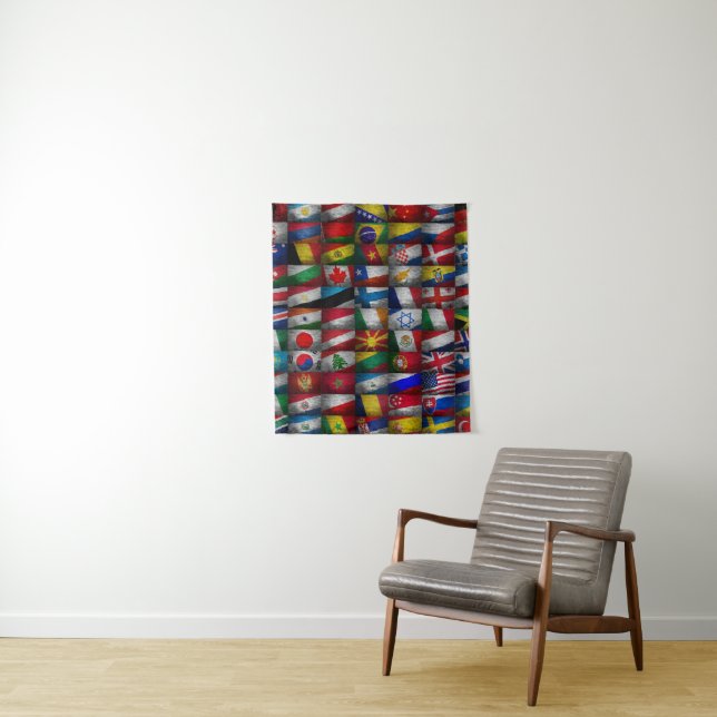 Flag collection tapestry (In Situ)