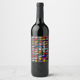 Flag collection wine label
