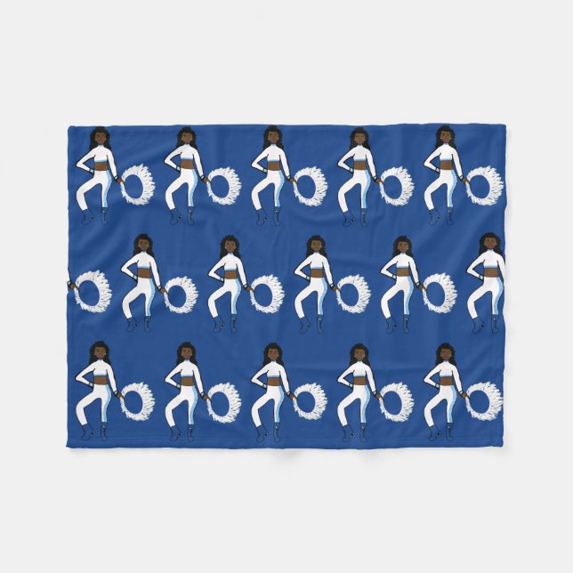 Flag / Colour Guard Fleece Blanket Blue White (Front (Horizontal))