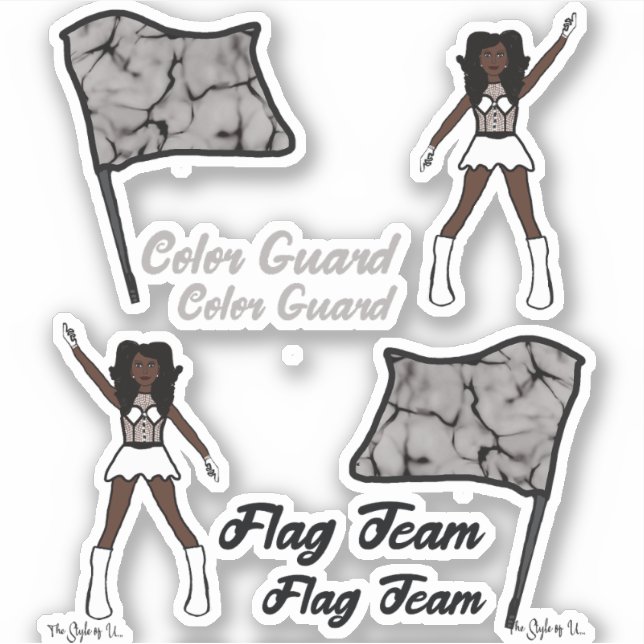 Flag Colour Guard Stickers (Diamond 2) (Front)