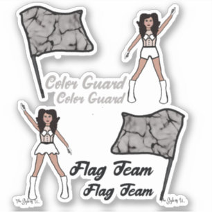 Flag Colour Guard Stickers (Diamond 3)