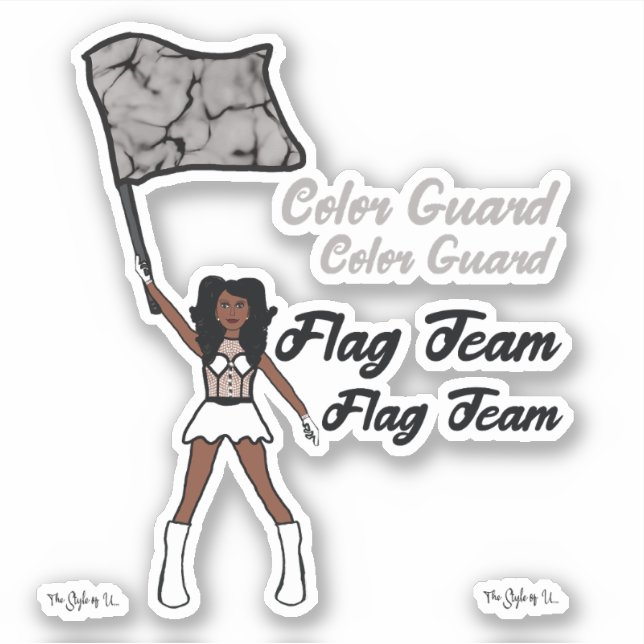 Flag Colour Guard Stickers (Diamond 6) (Front)