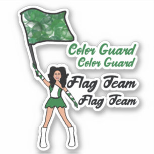Flag Colour Guard Stickers (Green)