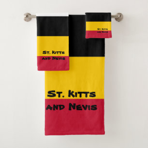 Flag Colours of St. Kitts  Bath Towel Set