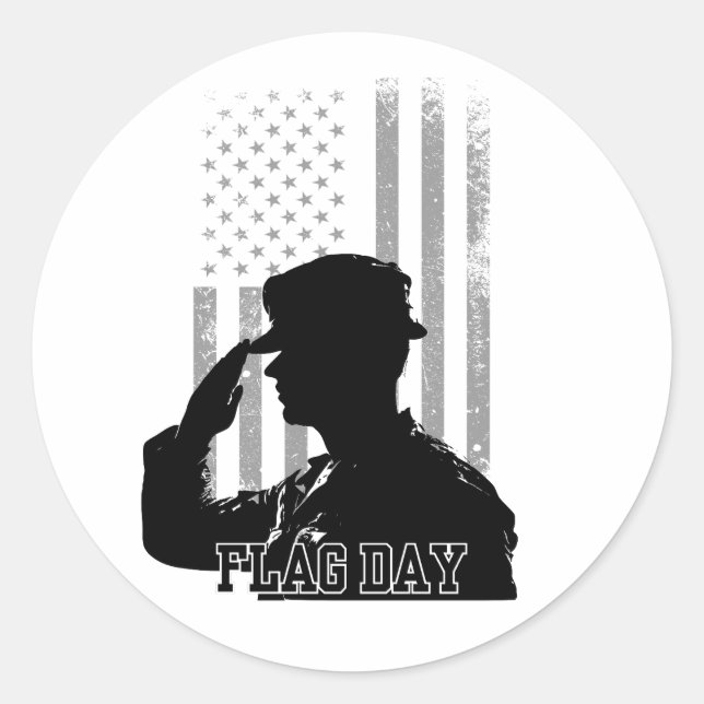 Flag Day Classic Round Sticker (Front)