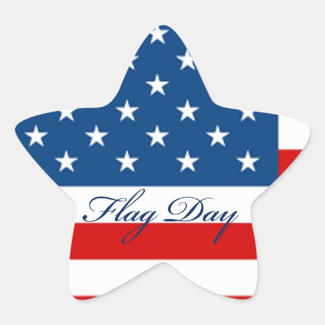 Flag Day Star Sticker (Front)