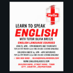Flag Design, English Language Course Flyer<br><div class="desc">Flag Design,  English Language Course Advertising Flyers By The Business Card Store.</div>