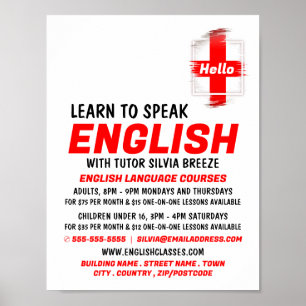 Flag Design, English Language Course Poster