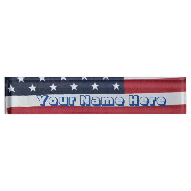 Flag Desk Plate (Front)