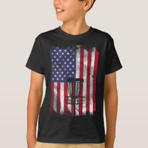 Flag Disc Golf Sket Vintage Frisbee Golfing Sport T-Shirt