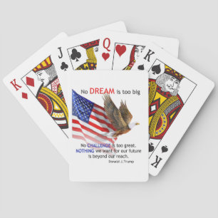 Flag & Eagle Donald J Trump Quote Playing Cards