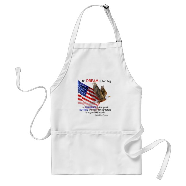 Flag & Eagle Donald J Trump Quote Standard Apron (Front)