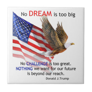 Flag & Eagle Donald J Trump Quote Tile
