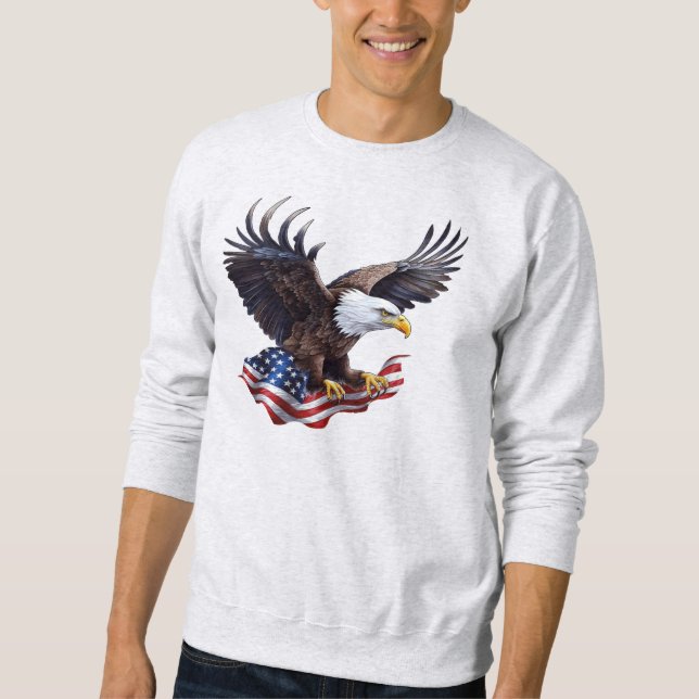 Flag/Eagle - T-Shirt Sweatshirt (Front)